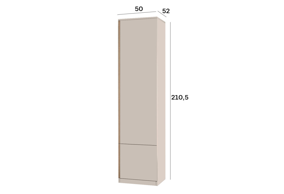 Пенал Фріда з 2 дверцятами 50 см, тоффі / дуб сонома 4
