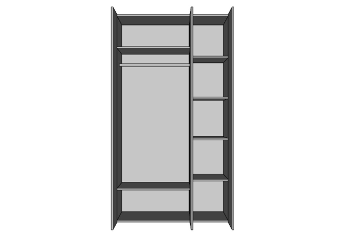 Шафа Алекса 3-дверна 120 см Ательє світлий / Німфеа альба 5