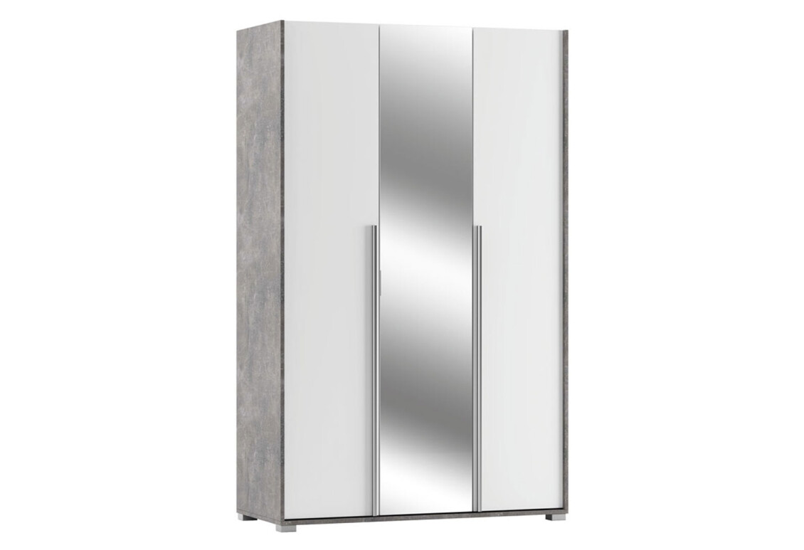 Шафа Алекса 3-дверна з дзеркалом 120 см Ательє світлий / Німфеа альба 4