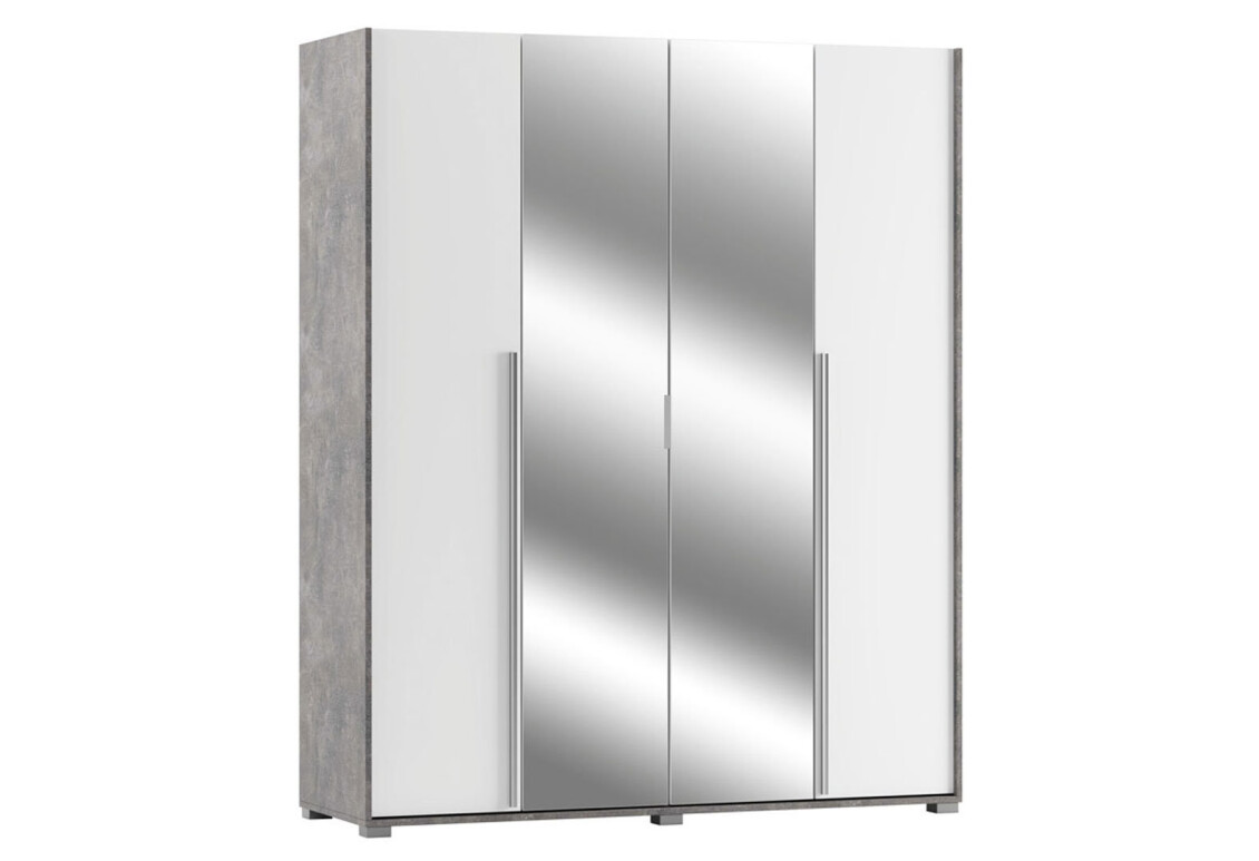 Шафа Алекса 4-дверна з дзеркалом 180 см Ательє світлий / Німфеа альба 3