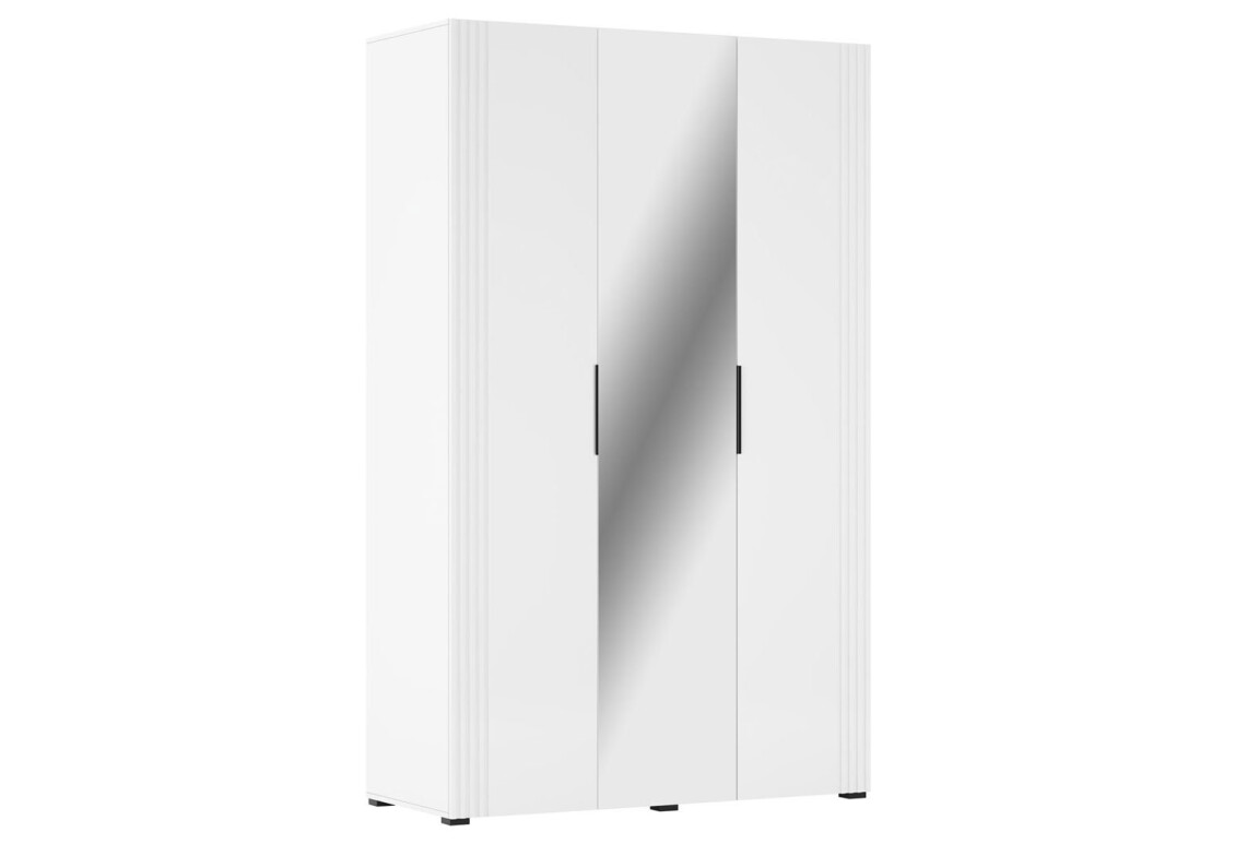 Шафа Амелія 3-дверна з дзеркалом 120 см, біла 3