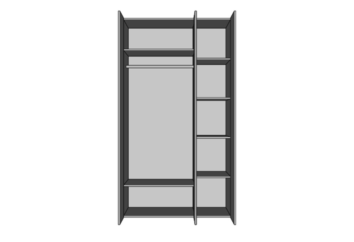 Шафа Амелія 3-дверна з дзеркалом 120 см, біла 4