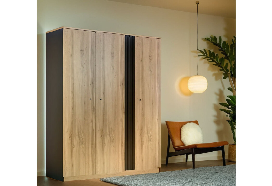 Шафа Тео 3-дверна 170 см дуб артизан / антрацит 2