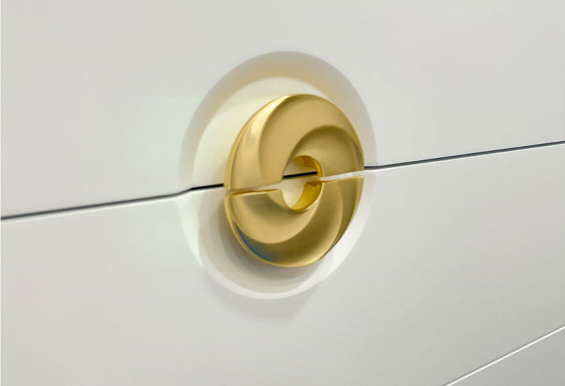 Туалетний столик Фуріоза 120 см, Глиняний сірий, лак / Білий шовк 3